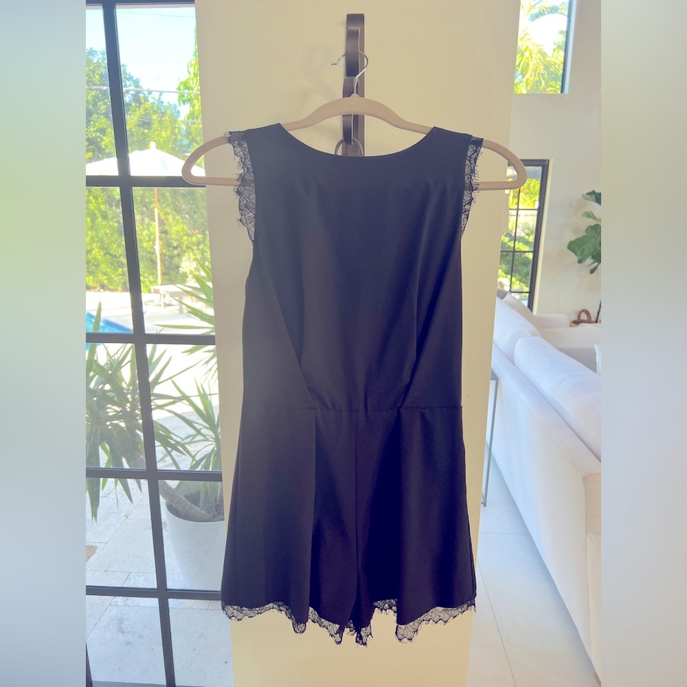 AQUA Lace Black Romper